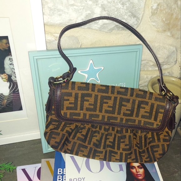 Fendi Handbags - Authentic Fendi Zucca Shoulder Bag